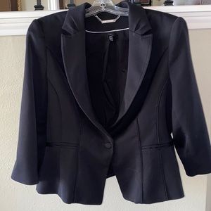 Simple feminine black suit jacket
